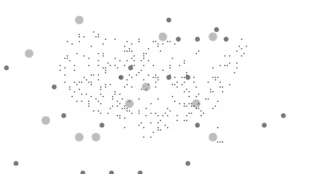 Estados Unidos Mapa punteado Redes Dot Motion Graphic 4K. La aparición y desaparición del mapa abstracto de EE.UU. . — Vídeo de stock