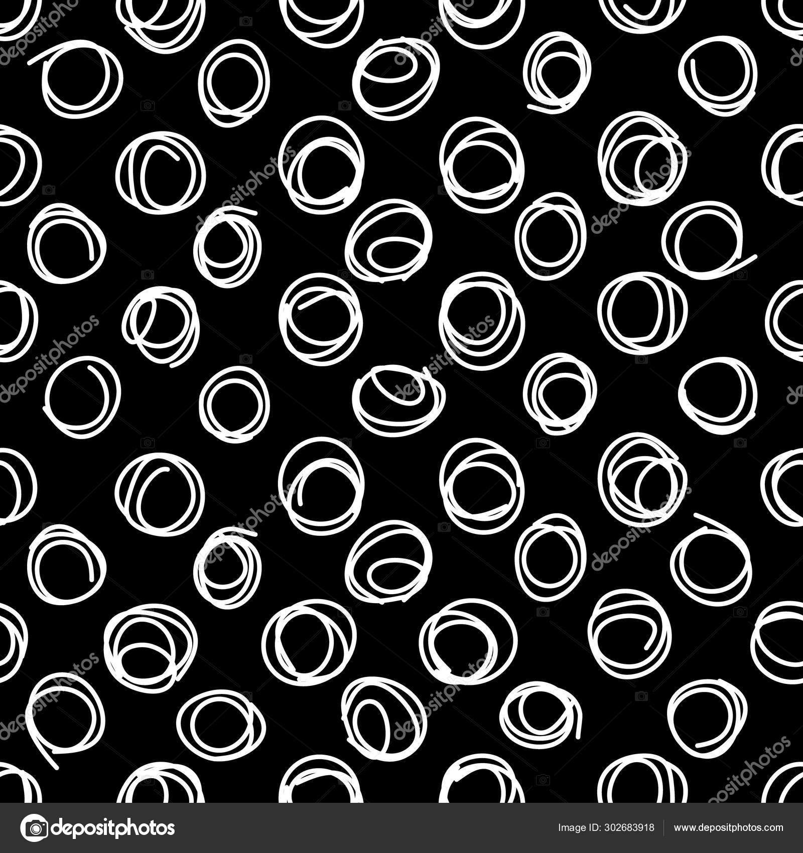 Seamless doodle pattern. Cute funny dark polka dot texture. Stylish  background wallpaper Stock Vector Image by ©Exclusivelly #302683918