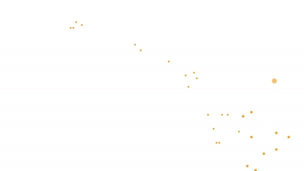 Hawaje kropkowana mapa sieci dot Pixel cząstek Motion Graphic 4K UHD. Mapa abstrakcyjne Hawaje jest złożony z opadających pikseli dot — Wideo stockowe