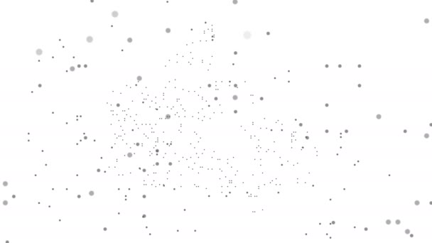 Canada Dotted Map Networking Particle Pixel Motion Gráfico 4K. Canadá mapa abstrato é montado a partir de pontos caindo — Vídeo de Stock