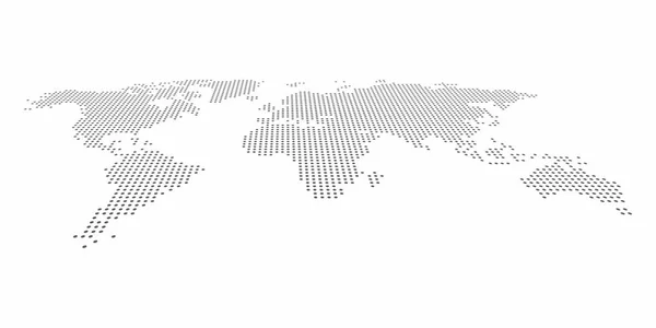 Mapa mundial de estilo de lunares punteados Perspectiva — Archivo Imágenes Vectoriales