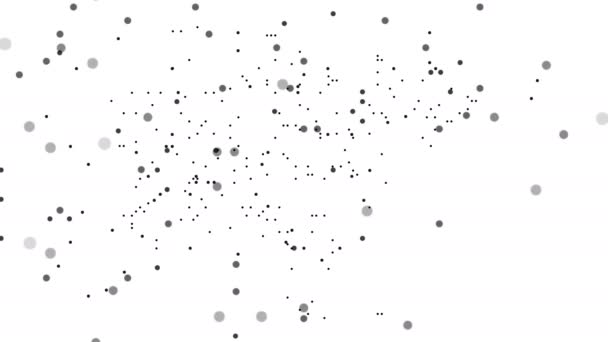 Mapa pontilhado da Ásia Rede Particle Pixel Motion Gráfico 4K. Ásia mapa abstrato é montado a partir de pontos caindo — Vídeo de Stock