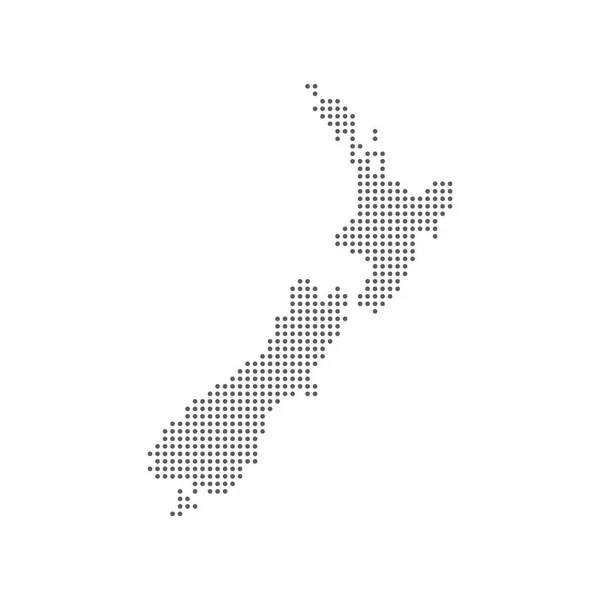 Prickig polka dot karta över nya Zeeland. Vektor eps10 — Stock vektor