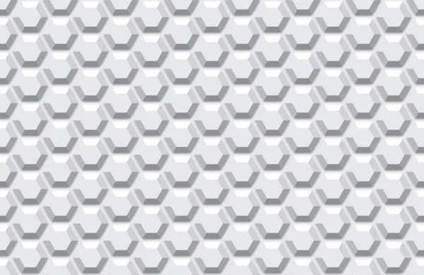 Fondo blanco, textura de hexágono sin costuras, patrón borroso fresco — Vector de stock