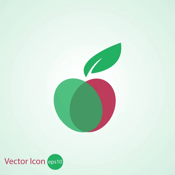 Icône de pomme originale. icône écologique. signe bio — Image vectorielle