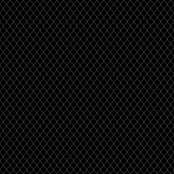 金属网结构网状围栏。黑色图案。无缝隙背景. — 图库矢量图片