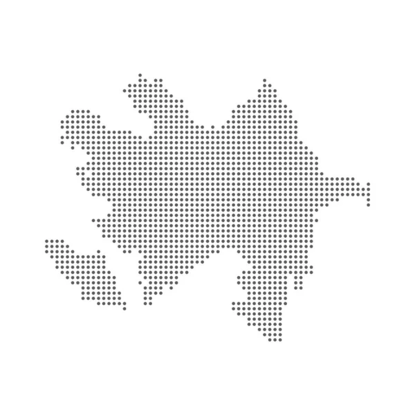 アゼルバイジャンのドットピクセル粒子地図 — ストックベクタ