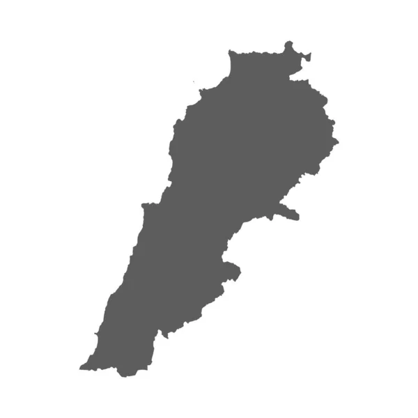 レバノンのベクトル図。高精度地図 — ストックベクタ