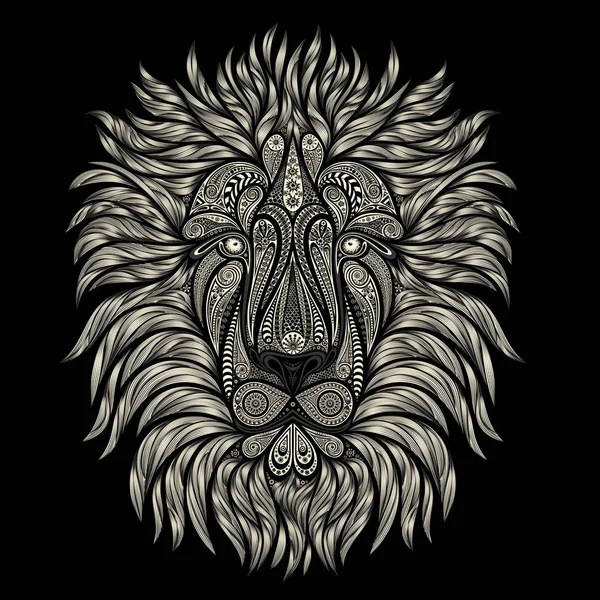 Vecteur Abstrait Lion Motifs — Image vectorielle