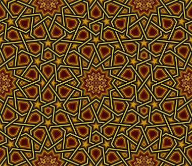 İslam, altın ve siyah duvar kağıdı model, vektör çizim, tebrik ve davet arka plan