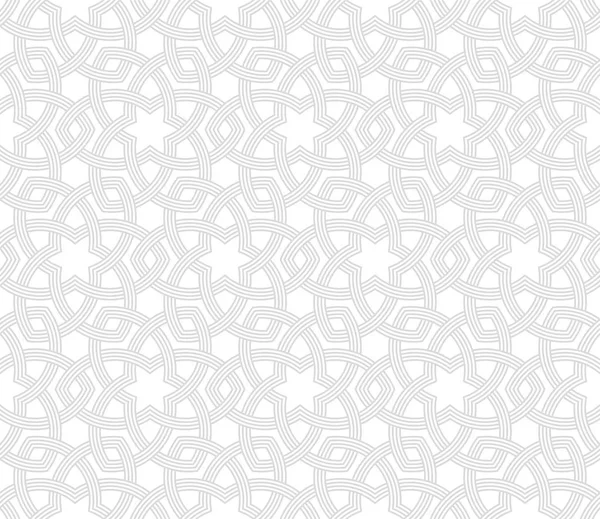 Geometric Floral Grey Pattern White Background Vector Illustration — Stock Vector