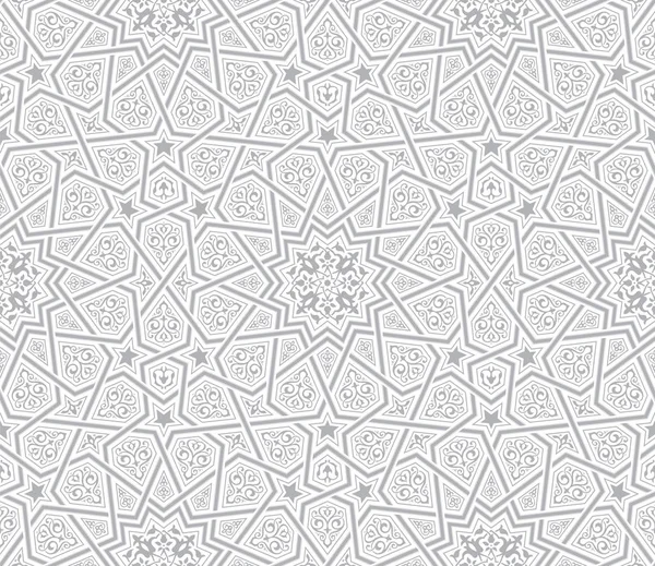 Ornement Étoile Islamique Fond Gris Illustration Vectorielle — Image vectorielle