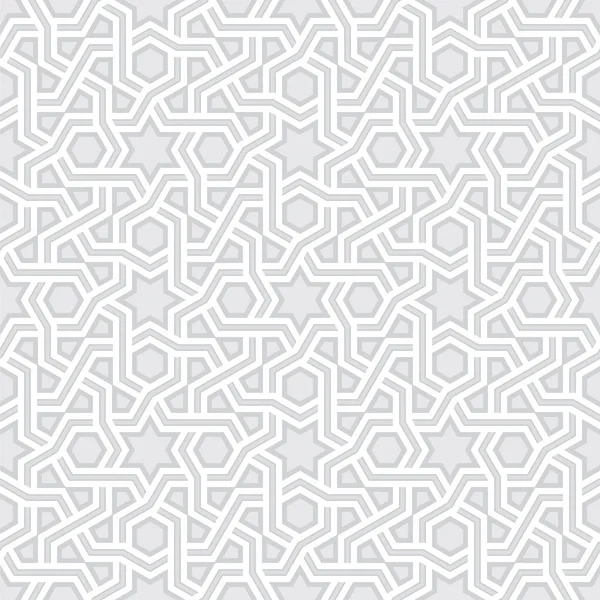 Islamic Star Pattern Light Gray Wallpaper Vector Illustration — Stock Vector