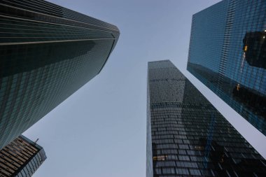 Moskova şehri alışılmadık açıdan bina doğal görünümünü