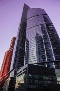 Moskova şehri alışılmadık açıdan bina doğal görünümünü