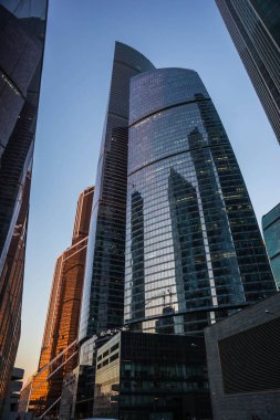 Moskova şehri alışılmadık açıdan bina doğal görünümünü