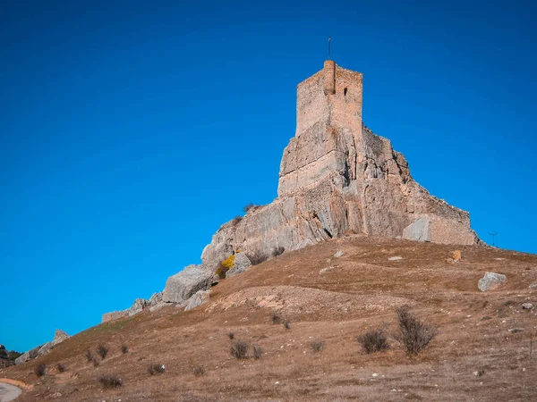 Görüntü Atiensa Kalesi Castilla Mancha Spanya Nın Kalıntıları — Stok fotoğraf