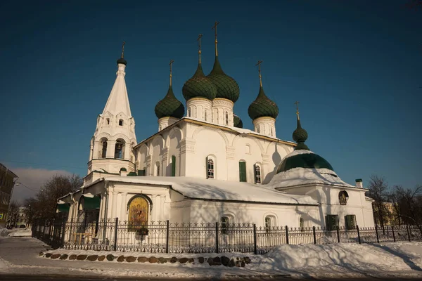Bild Der Erlöserkirche Auf Der Stadt Jaroslawl Russland — Stockfoto