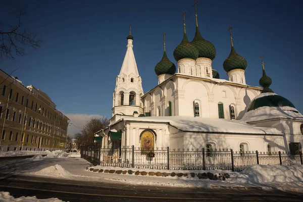 Kilise Kurtarıcı Şehir Yaroslavl Rusya Üzerinde Görüntü — Stok fotoğraf