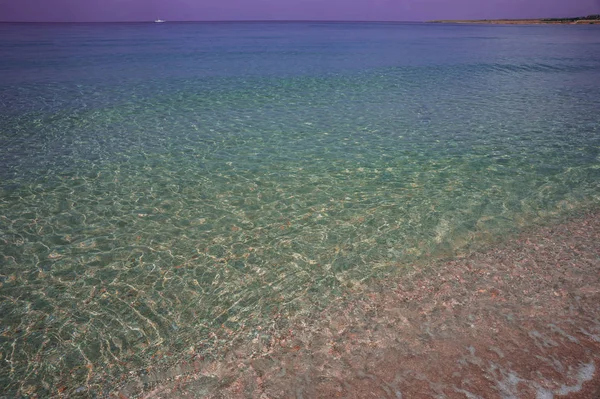 Afbeelding Van Arenaceous Strand Olenivka Krymskikh Malediven Krim — Stockfoto