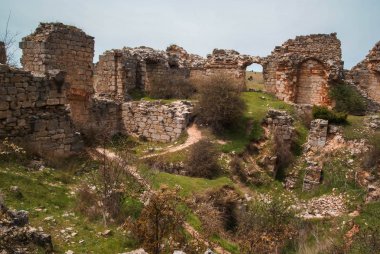 Görüntü Ortaçağ Kalesi San Leonarsdo de Yaque, Soria, Castilla y Leon, İspanya