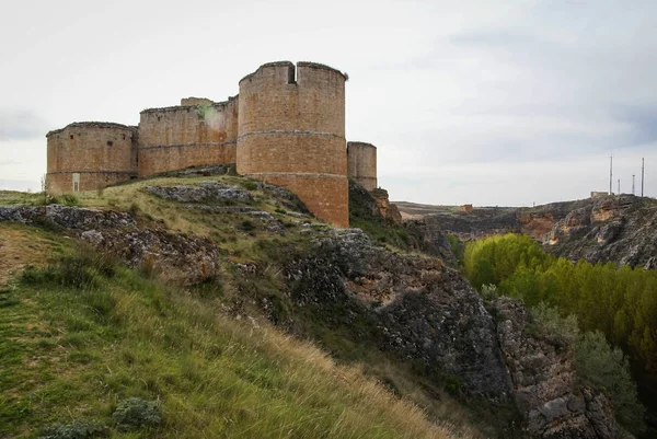 Bilden Medeltida Slott Soria Castilla Leon Berlanga Del Duero Spanien — Stockfoto