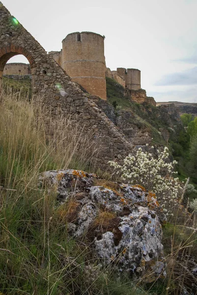 Obraz Średniowiecznego Zamku Berlanga Del Duero Castilla Leon Soria Hiszpania — Zdjęcie stockowe