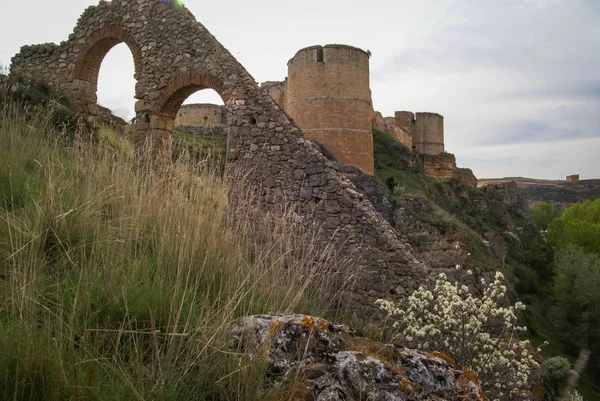 Bild Der Mittelalterlichen Burg Berlanga Del Duero Soria Castilla Leon — Stockfoto