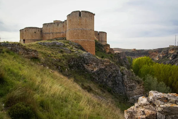 Obraz Średniowiecznego Zamku Berlanga Del Duero Castilla Leon Soria Hiszpania — Zdjęcie stockowe