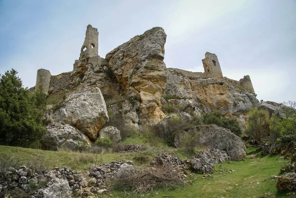 Podoba Středověkého Hradu Calatanasor Soria Castilla Leon Španělsko — Stock fotografie
