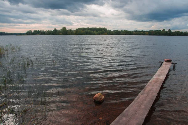 Bela Paisagem Cinturão Médio Rússia Com Lago Valdai — Fotografia de Stock
