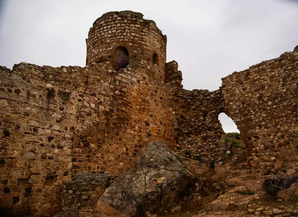 Afbeelding Van Ruïnes Van Een Middeleeuws Kasteel Capilla Extremadura Spanje — Stockfoto