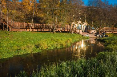 Kutsal bahar St Sergius Trinity Sergius Lavra Radonezhsky bir görüntü
