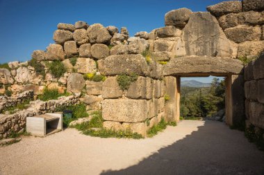 Mycenae Yunanistan Peloponnese üzerinde Antik Yunan yapıların kalıntıları