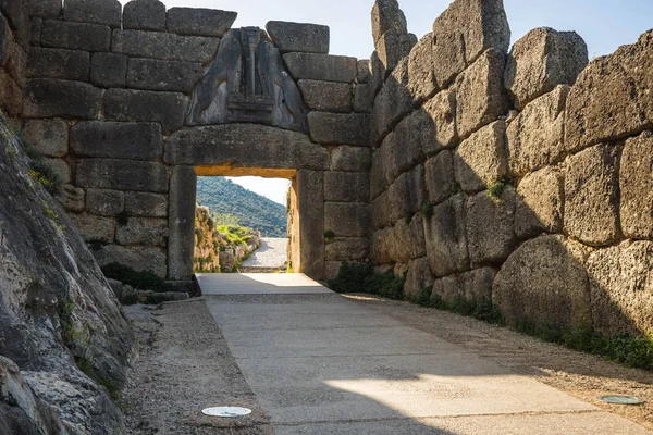 Ruinen Antiker Griechischer Gebäude Mykene Auf Dem Peloponnes Griechenland — Stockfoto