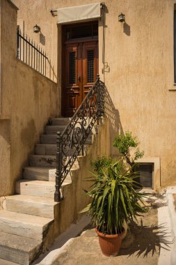 Cityscape Kea Island, Yunanistan Cyclades üzerinde ayrıntılarını