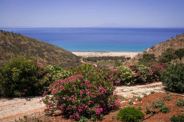 Plaj Gianniskarion Yunanistan Peloponnese Ile Güzel Deniz Manzarası — Stok fotoğraf