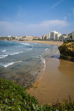 Görüntü güzel bir deniz manzarası, Biarritz, Fransa