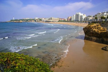 Görüntü güzel bir deniz manzarası, Biarritz, Fransa