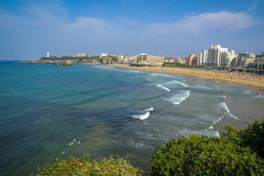 Görüntü güzel bir deniz manzarası, Biarritz, Fransa