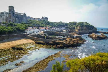 Görüntü güzel bir deniz manzarası, Biarritz, Fransa