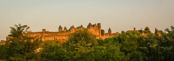Imagem Uma Cidade Medieval Carcassonne França Sul — Fotografia de Stock