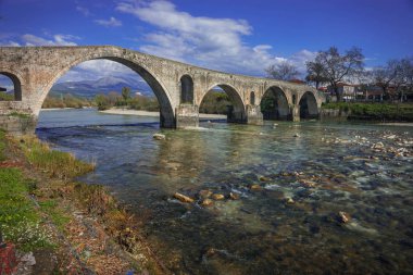 Görüntü Medieval köprü nehir Arahthos Arta, Yunanistan üzerinden