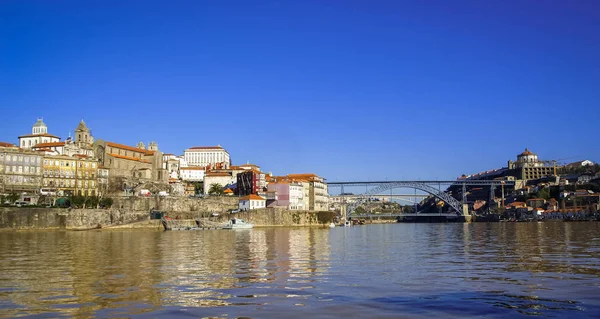 Paisagem Urbana Panorâmica Com Rio Porto Portugal — Fotografia de Stock
