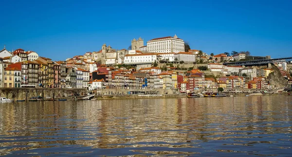 Paisagem Urbana Panorâmica Com Rio Porto Portugal — Fotografia de Stock