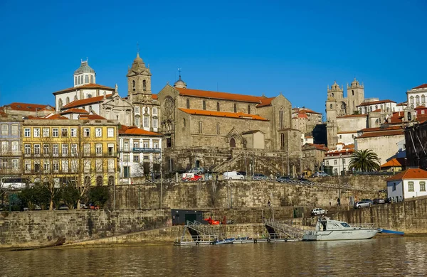 Paisagem Urbana Panorâmica Com Rio Porto Portugal — Fotografia de Stock