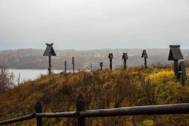Görüntü Mount göktepe Ples, Ivanovo region, Rusya Federasyonu içinde üzerinde eski Rus Mezarlığı