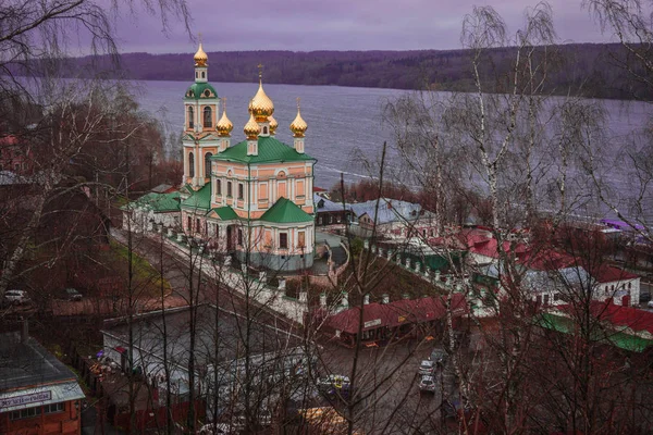 Imagen Iglesia Resurrección Ciudad Ples Región Ivanovo Rusia — Foto de Stock