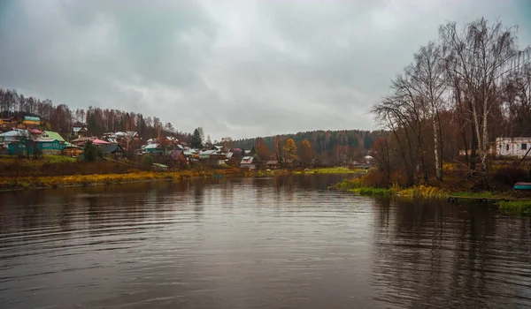 Vista Panorámica Una Las Ciudades Más Bellas Rusia Ples — Foto de Stock