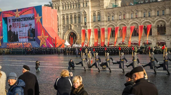 Moskou Rusland November 2018 Militaire Parade Gewijd Aan Historische Parade — Stockfoto